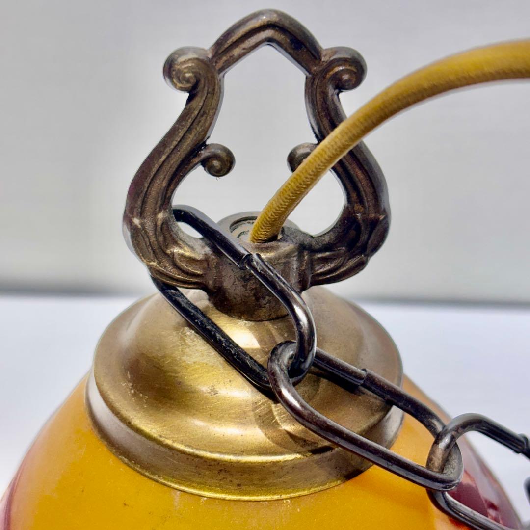 希少！TIP Gallé ガレ ガラスシェード ペンダントライト 1灯