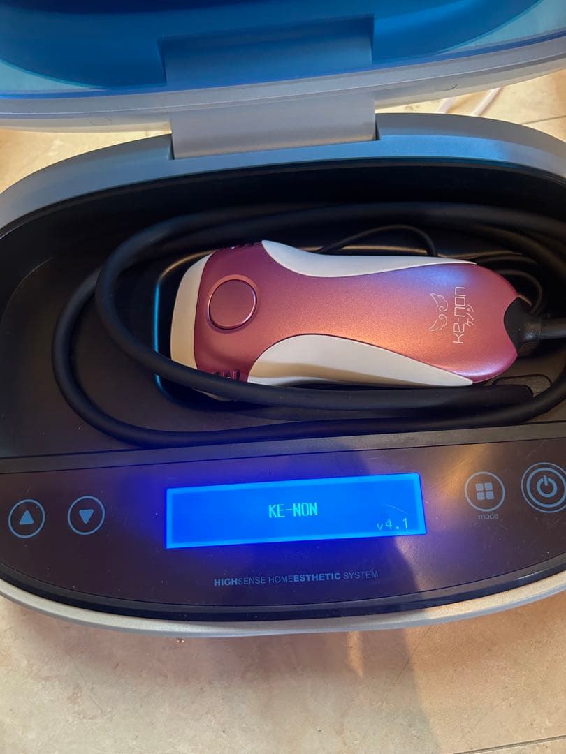 ケノン フラッシュ式脱毛器 ピンク カートリッジ5点