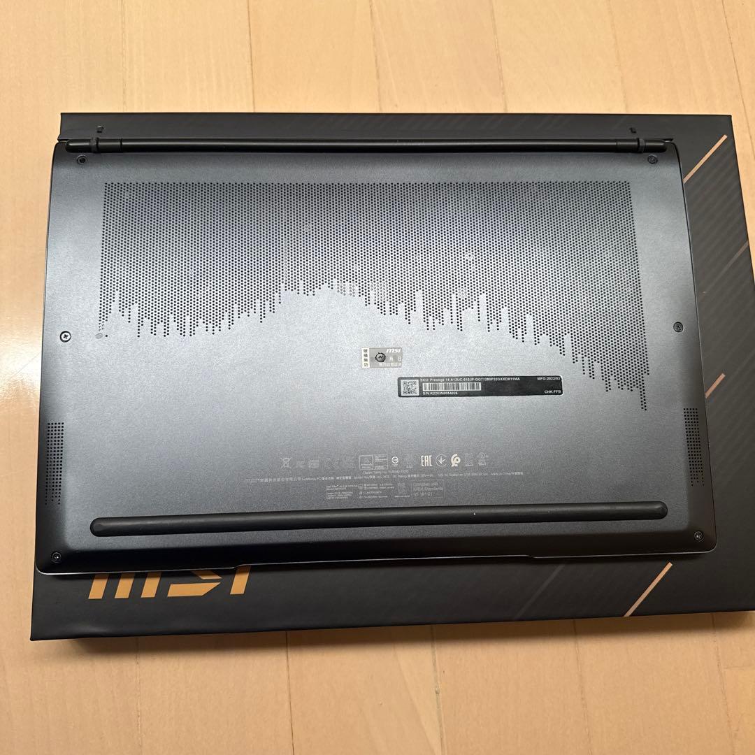 S*k様 【ジャンク】MSI prestige 14 A12UC 32GB RT