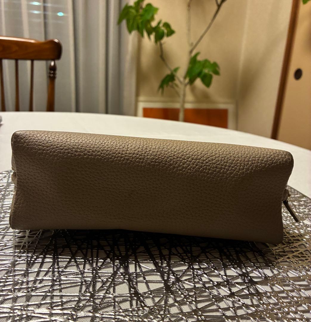 お値下げ　ボナベンチュラ　コスメティックポーチ シュリンクレザー（ラージ）　美品