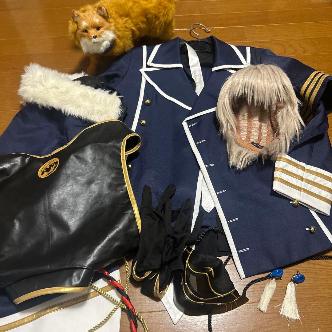 コスモンド製　刀剣乱舞　鳴狐　戦闘衣装＋お供の狐＋お面＋ウィッグ