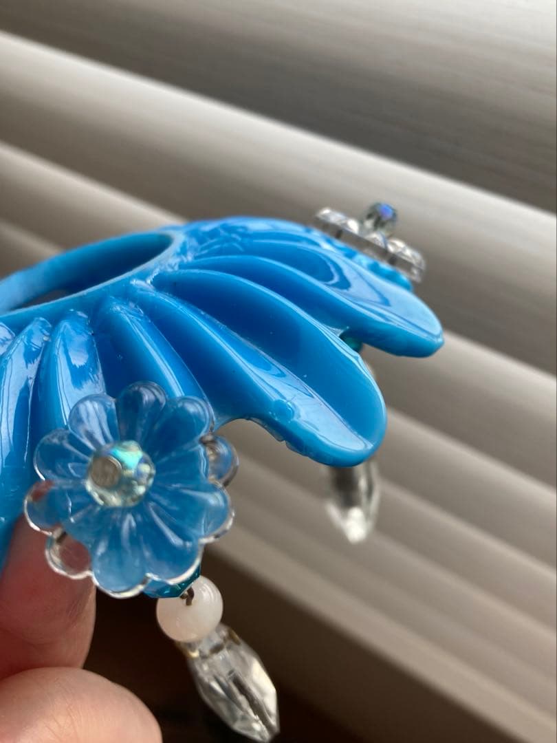 ミニシャンデリア　１９世紀　フランス　オパールセント　アンティーク　超ミニ