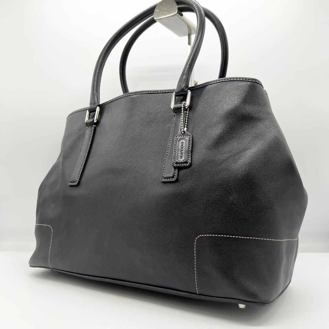 美品✨オールドコーチ　トートバッグ　ビジネス　レザー　ブラック　A4　肩掛け