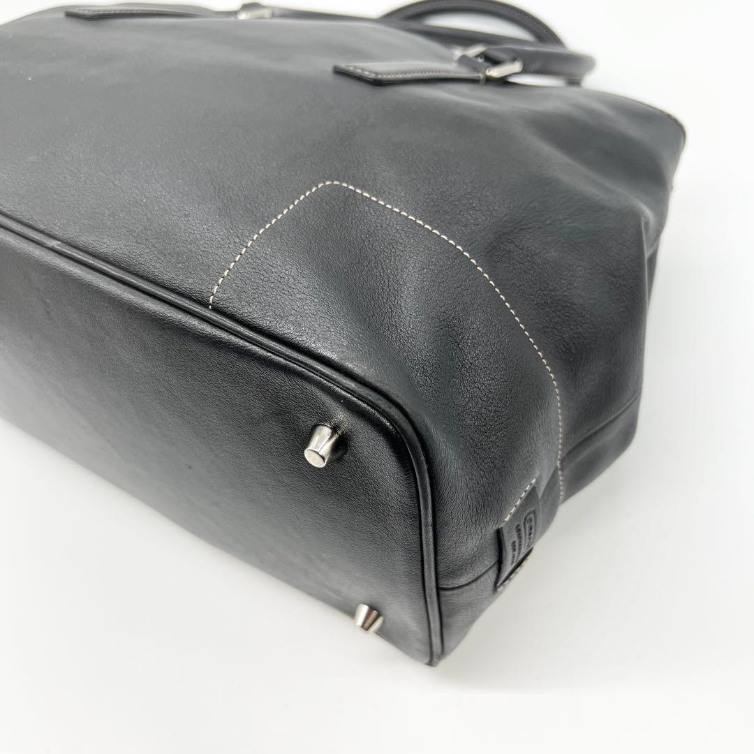 美品✨オールドコーチ　トートバッグ　ビジネス　レザー　ブラック　A4　肩掛け