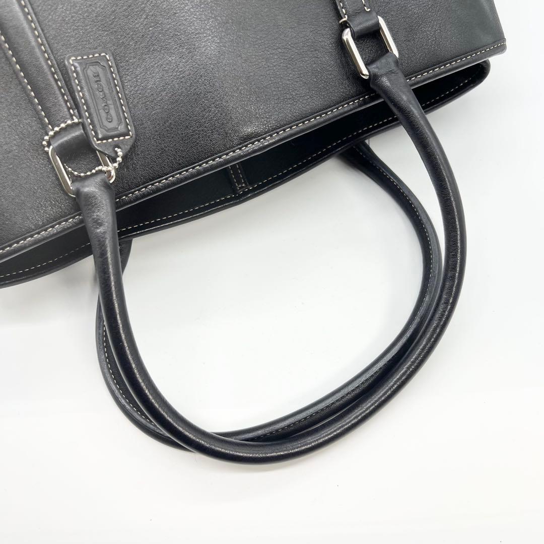 美品✨オールドコーチ　トートバッグ　ビジネス　レザー　ブラック　A4　肩掛け