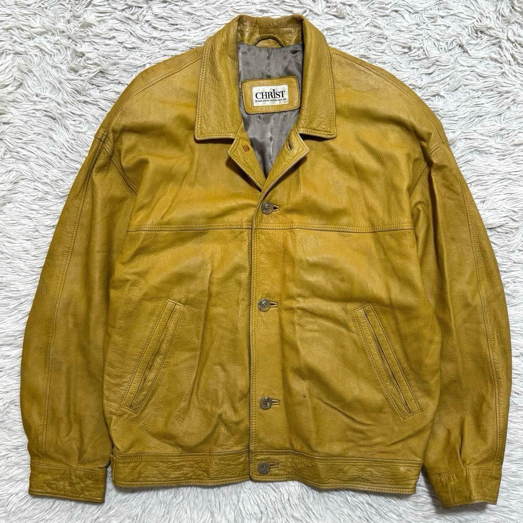 80s ~ 90s vintage ドイツ製 鹿革 短丈 レザージャケット