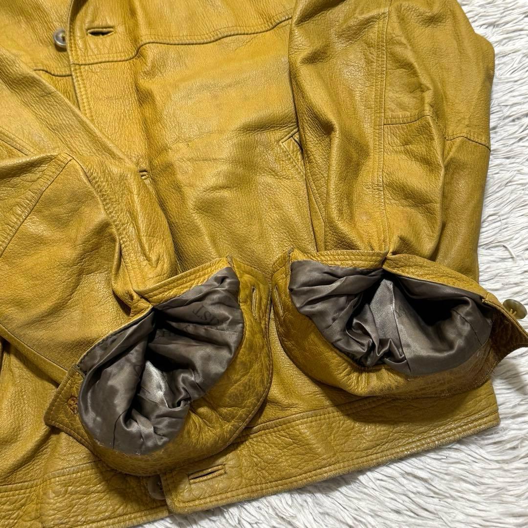 80s ~ 90s vintage ドイツ製 鹿革 短丈 レザージャケット