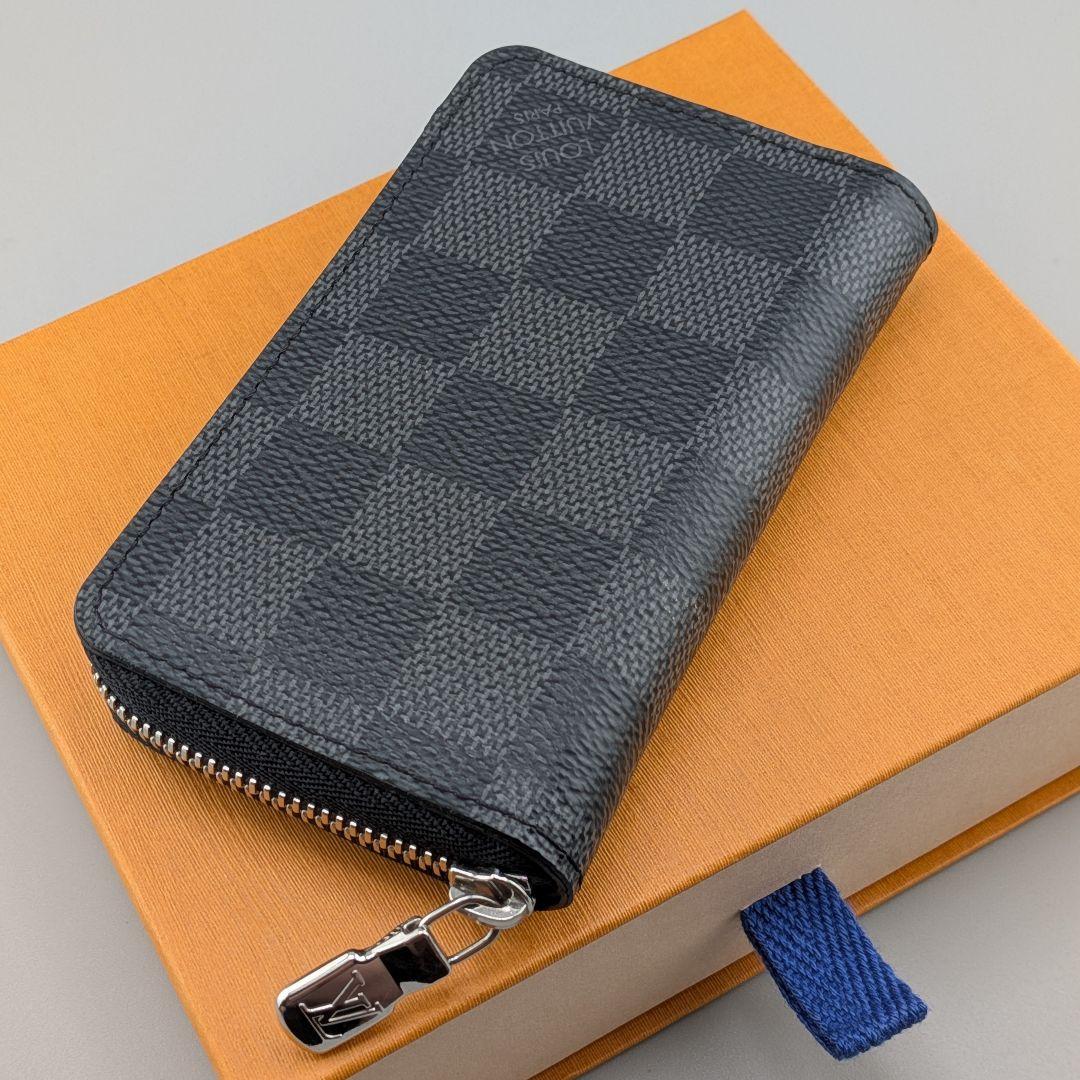 【美品・箱付】ルイヴィトン ジッピーパース ダミエ グラフィット RFID