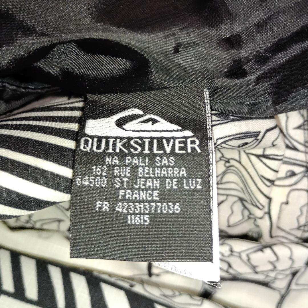 クイックシルバー　 ウェア　スノボー　上下セット　L　柄　ベージュ　白　黒
