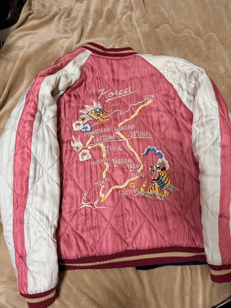 日本製 港商 テーラー東洋 ２面用 別珍 ブッダ 限定スカジャン vintage