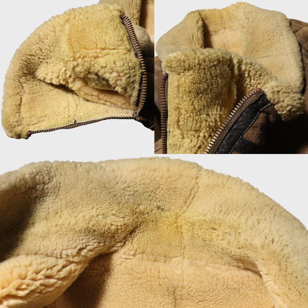 XL★80s★USA製★ゴールデンベア★B9 フライトジャケット★ムートン★40