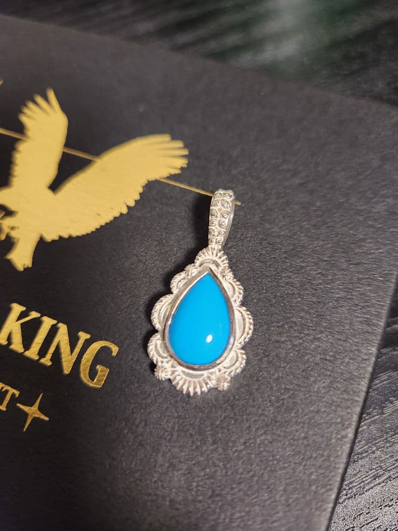 tady&king ネイティブティアドロップペンダントトップSV 大 ターコイズ