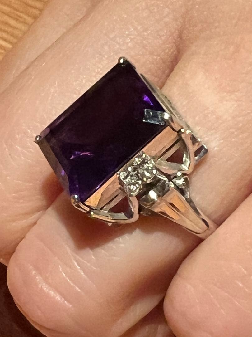 アメジストリング PT900プラチナリング