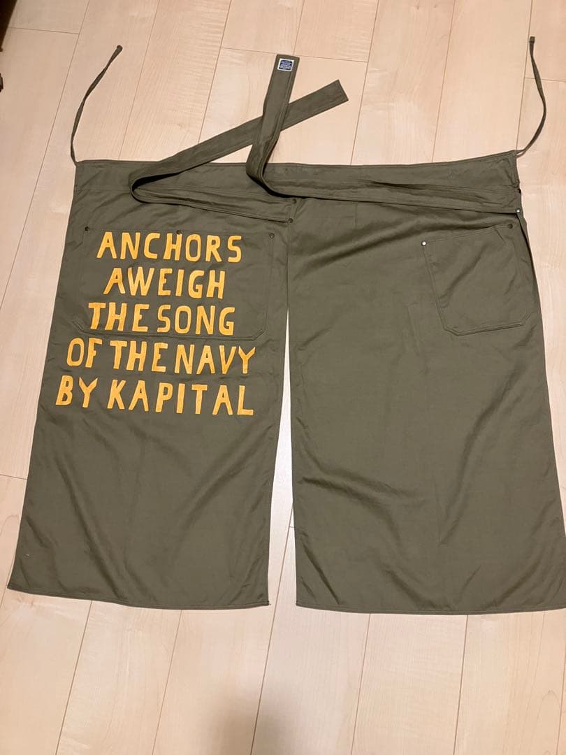 KAPITAL キャピタル　エプロン　カーキ