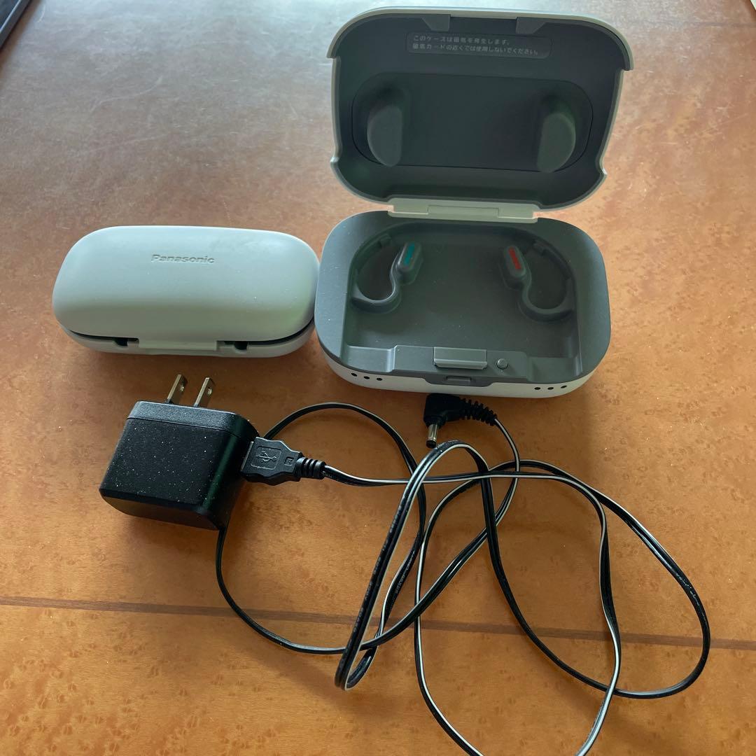 Panasonic ワイヤレスイヤホン グレー 充電ケース