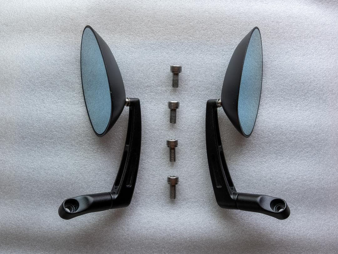 DAYTONA パラレルミラー オーバル 左右 ブラストブラック