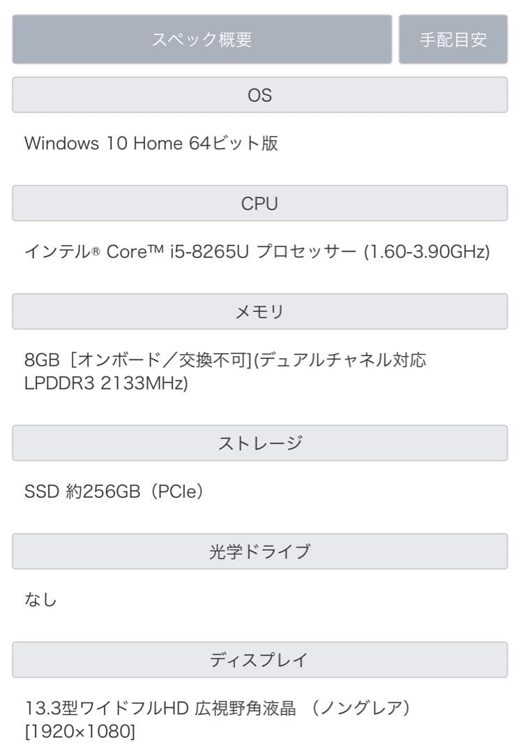 Windowsノート本体 LIFEBOOK UH75/D2