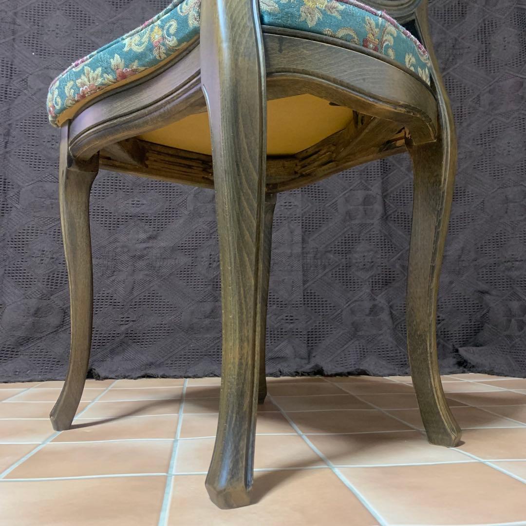 【条件付限定セール中】【極美品】松永工房 チェア 猫脚 ドレッサー椅子 姫系家具