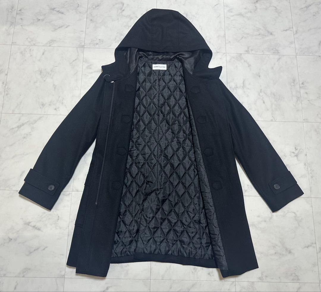 KANKO 軽量ウールダッフルコート M ブラック　2024AW