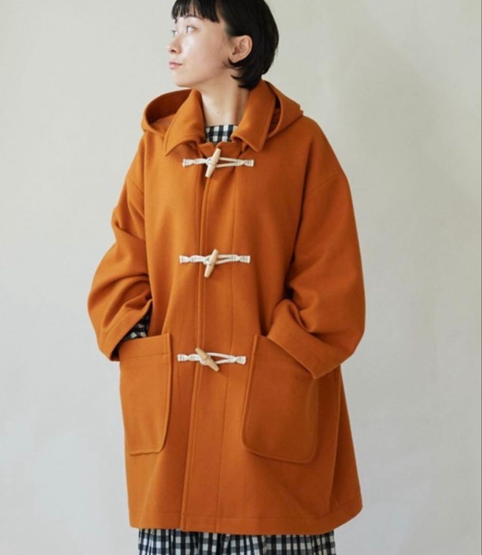 yuni ミドルレングスダッフルコート オレンジ