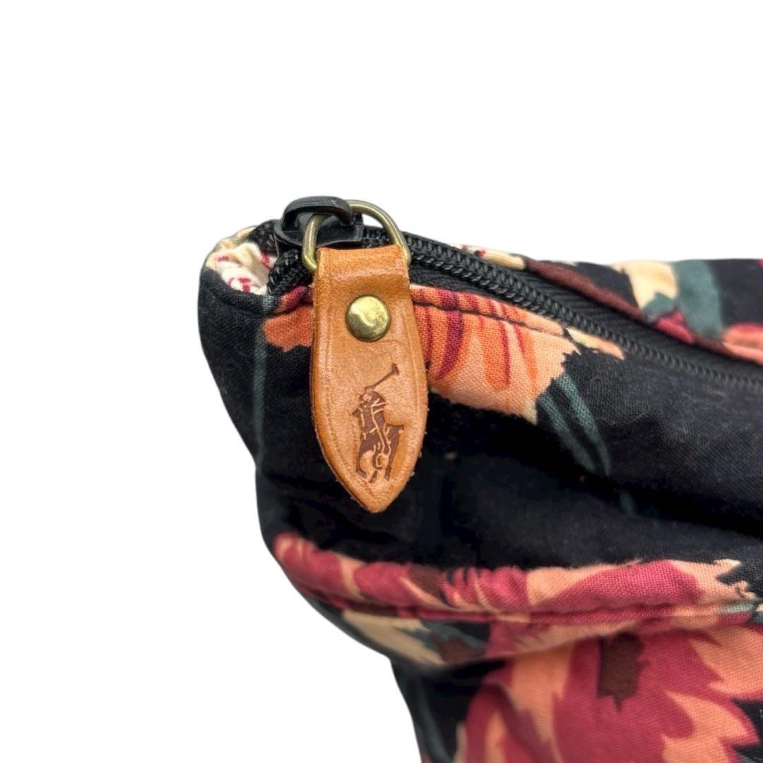 美品◎ラルフローレン 肩かけ可 ボストンバッグ 大型トート ポニー 花柄 男女可