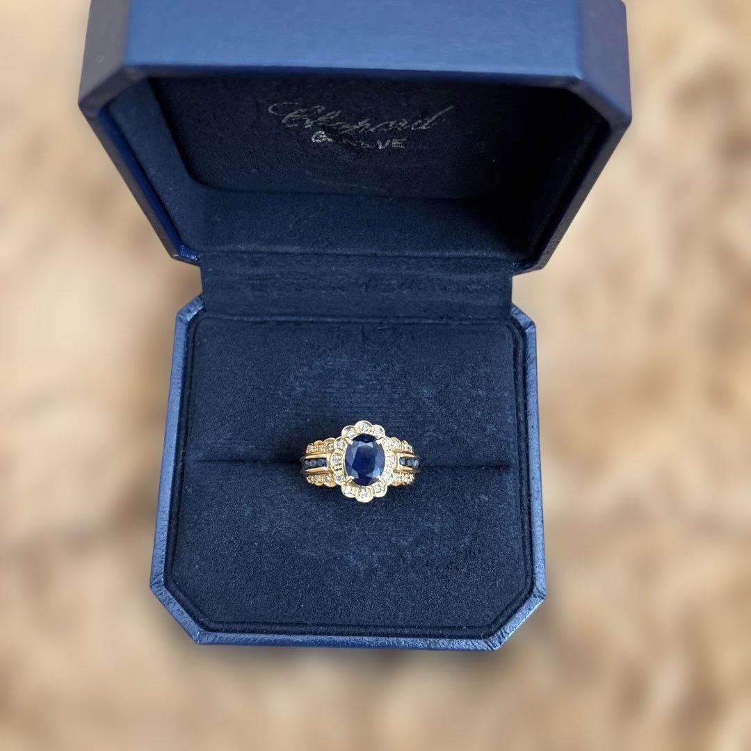 ゆな　18ゴールド サファイア リング