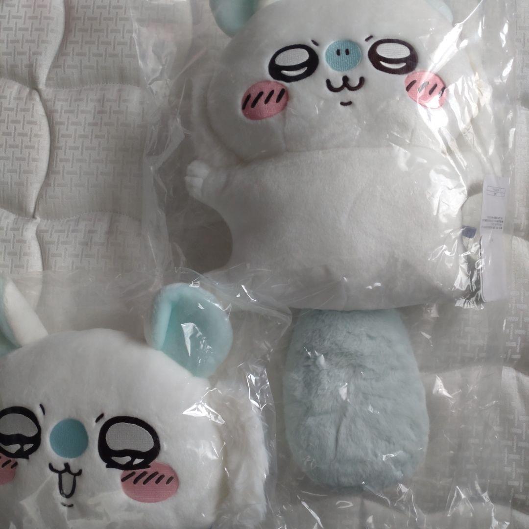 新品未開封モモンガだらけくじ、抱っこサイズぬいぐるみ、おかおクッション