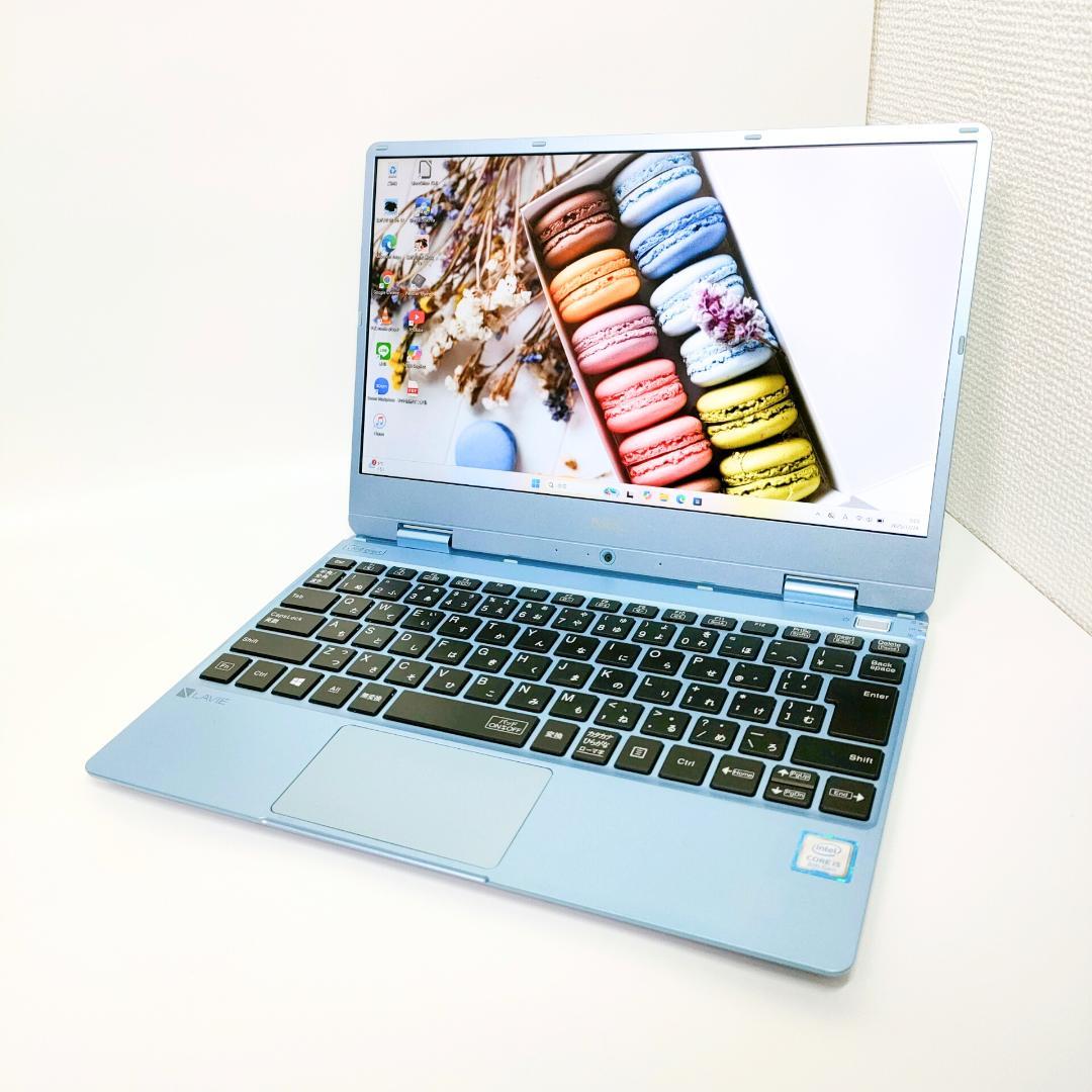激レアブルー✨️第8世代i5/SSD/NEC/小型軽量/カメラ付きノートパソコン