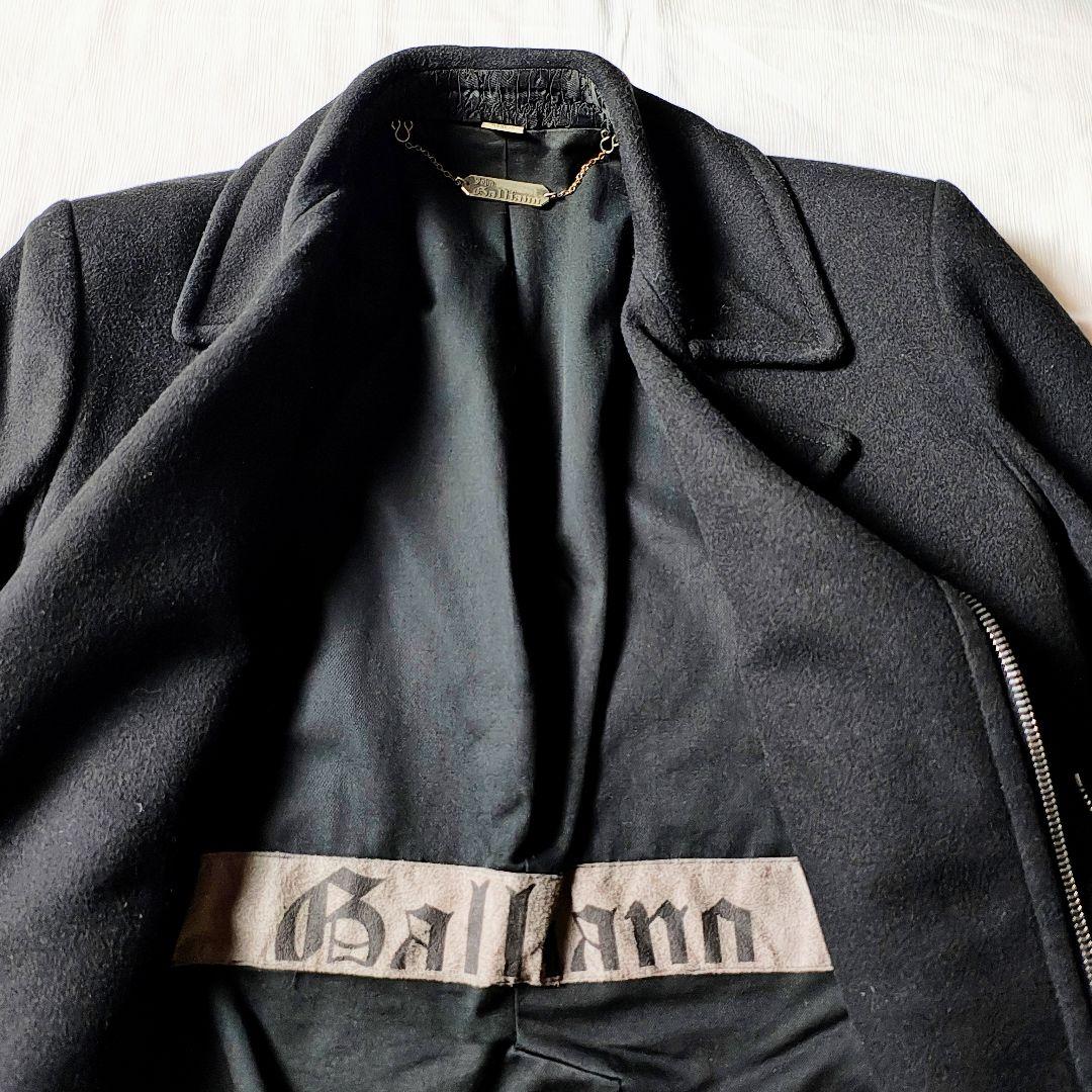 ジョンガリアーノ　ウールライダースジャケット　カシミア混　44