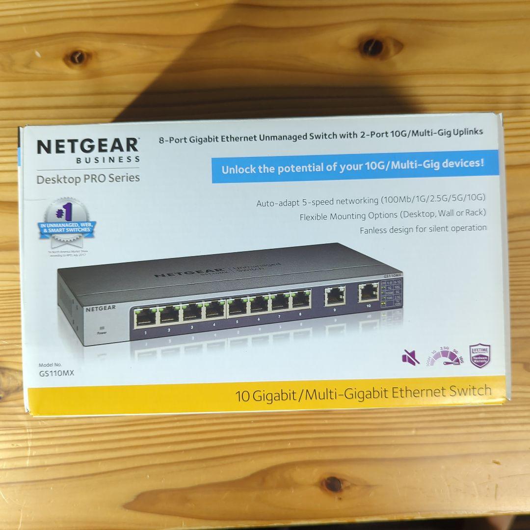 NETGEAR GS110MX 8ポートスイッチングハブ