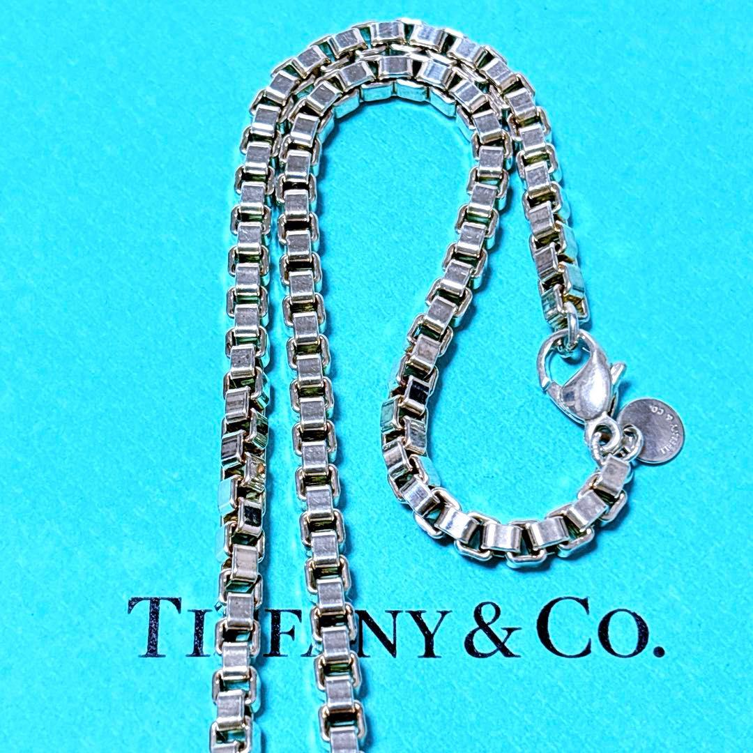 【美品】46cm Tiffanyティファニー ベネチアン ネックレス SV925