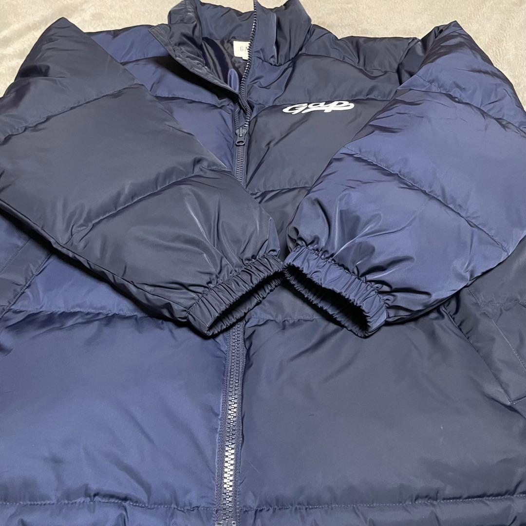 ☆美品☆Gap ネイビー ダウンジャケット ロゴ入り　XL