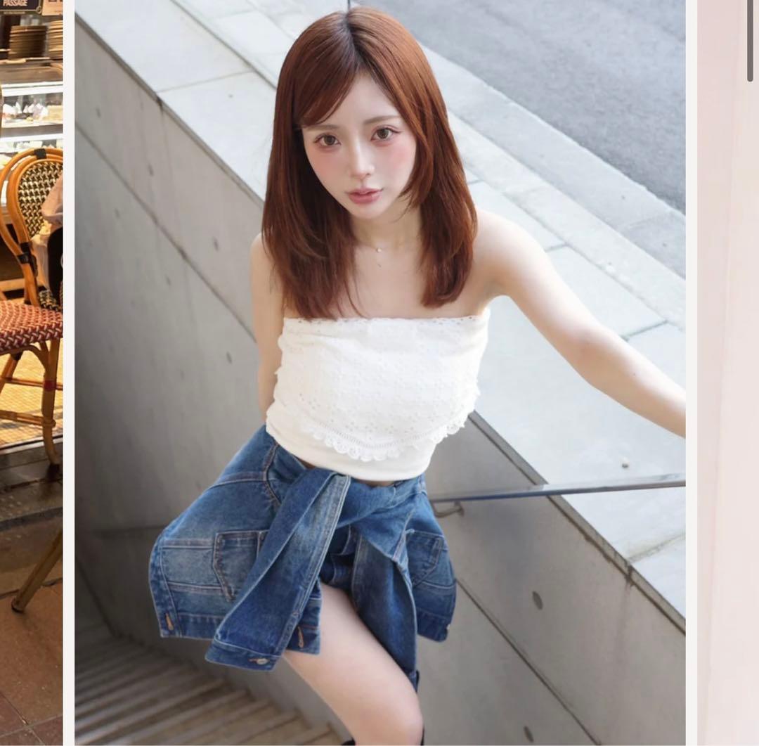 darich コットンレースドッキングベアトップス