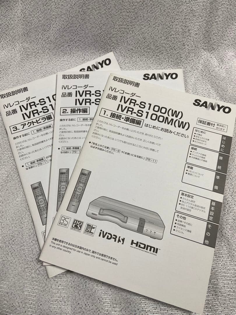 SANYO IVレコーダー IVR-S100