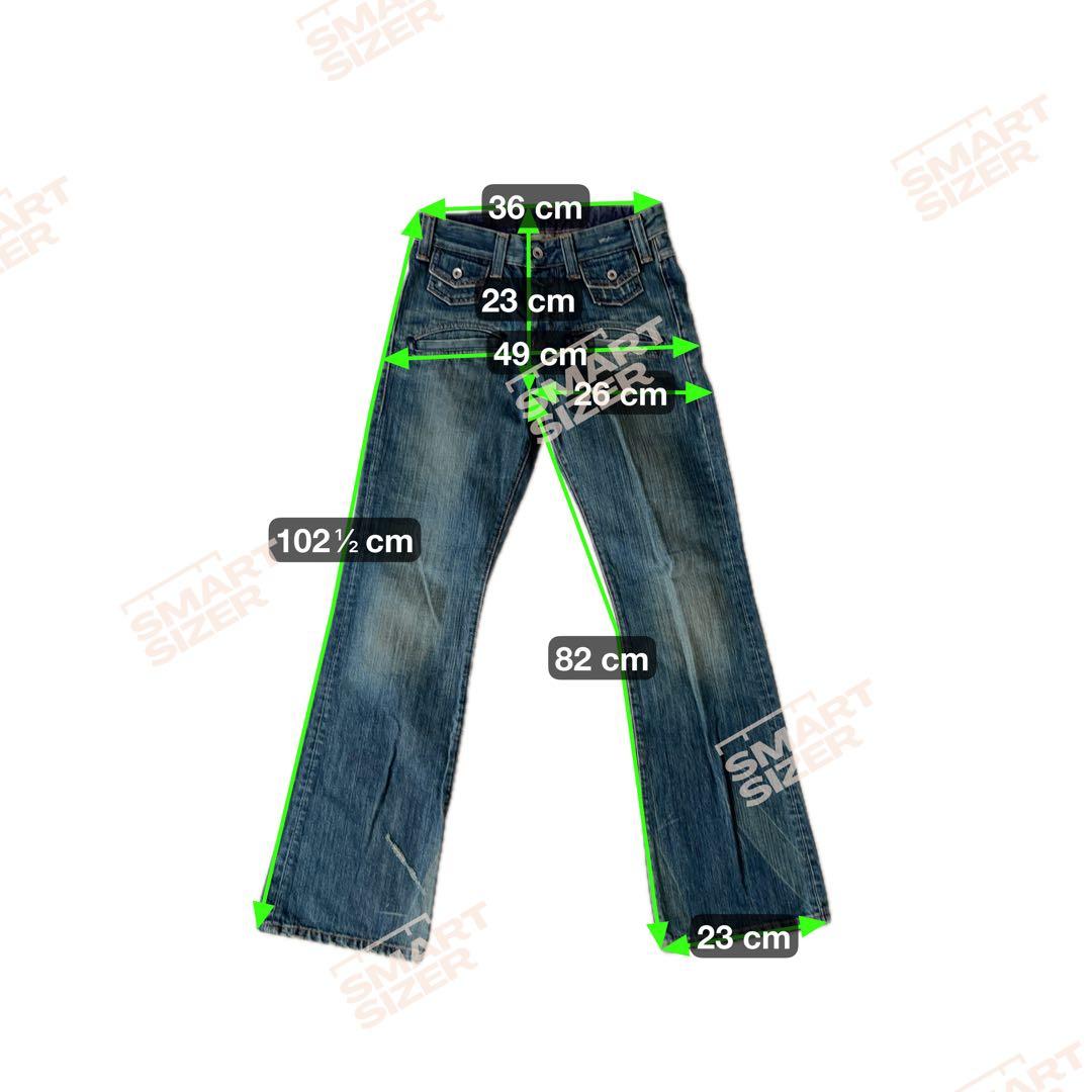 00s archive y2k デニム フレア ギミック ギャル 平成