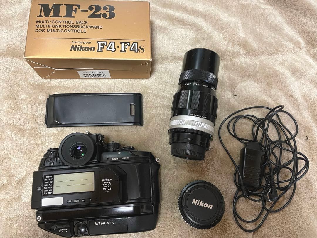 Nikon F4s + MF-23 MB-21 MC-12A 2レンズ