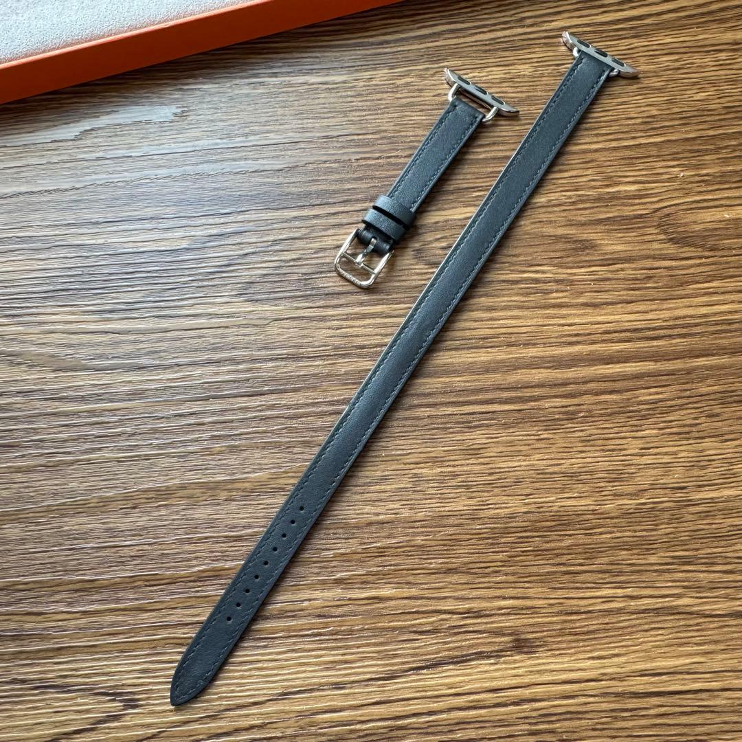 2776 レア　Apple Watch エルメス　ブルーインディゴ　二重レザー