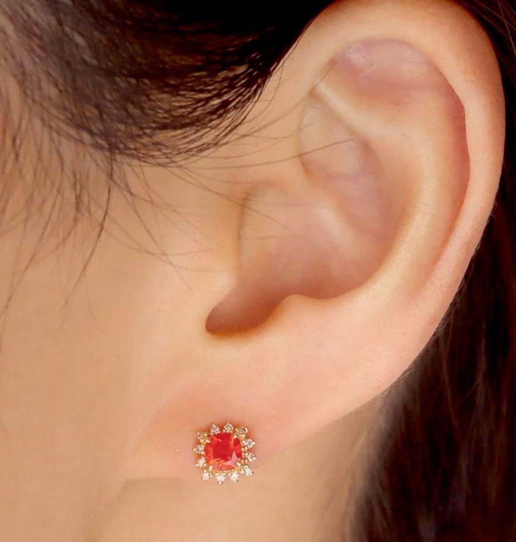 片耳　ビズー bizoux アントゥシュー　ファイヤーオパール　ピアス