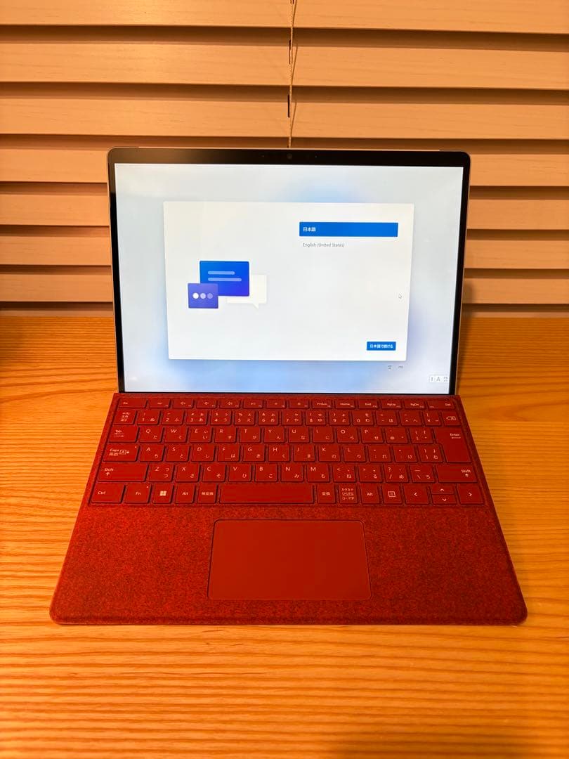 surface pro8 8GB 256 13インチ　純正キーボード　赤