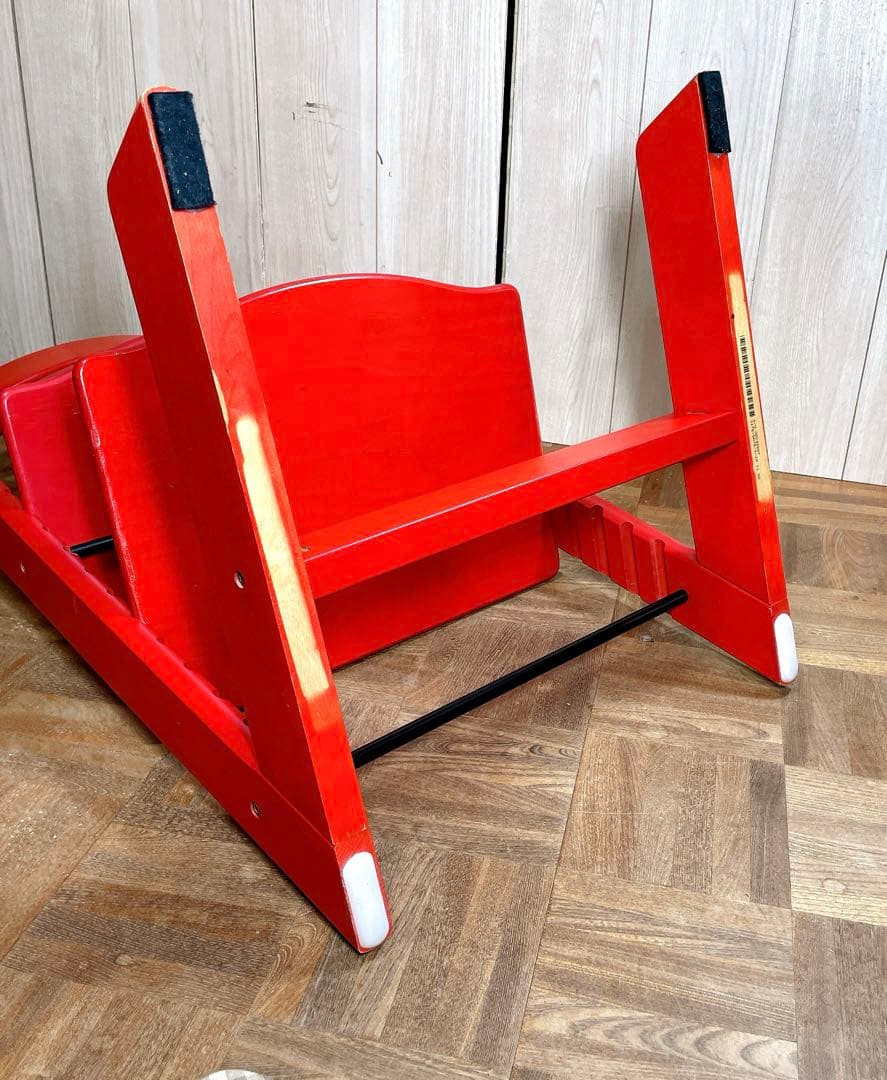 美品！北欧の名品！ストッケ　トリップトラップ　レッド　取扱説明書付き