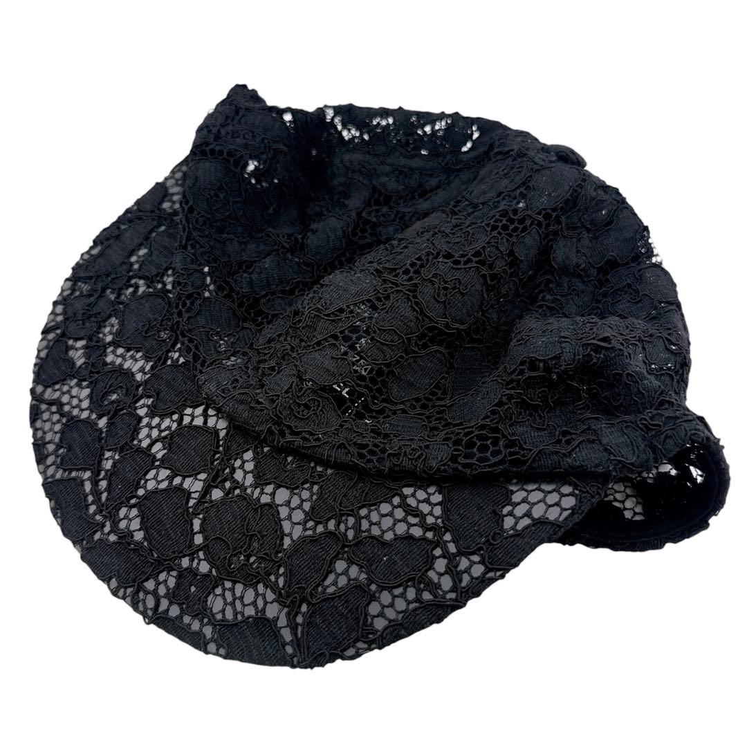 美品◇シャネル レース ココマーク 21M キャップ 帽子 ブラック Lサイズ
