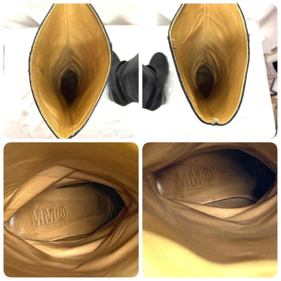 エムエムシックス メゾン マルジェラ ロングブーツ MM6 ブラック 37