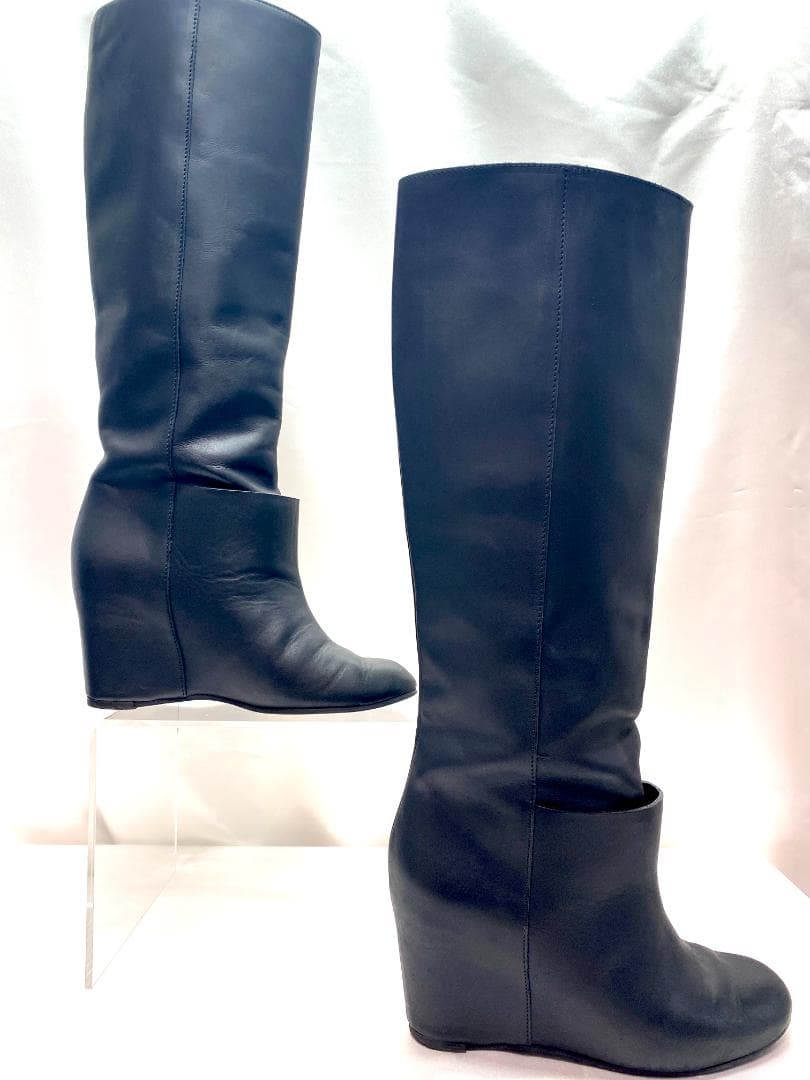 エムエムシックス メゾン マルジェラ ロングブーツ MM6 ブラック 37