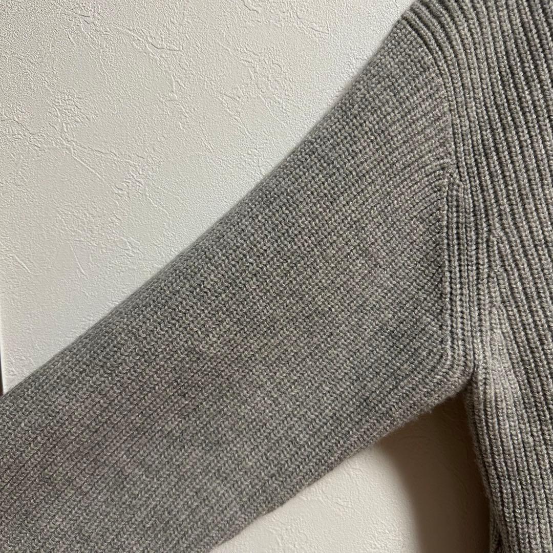 【23区】カシミヤブレンド ジップアップ ニットブルゾン ウール　グレー