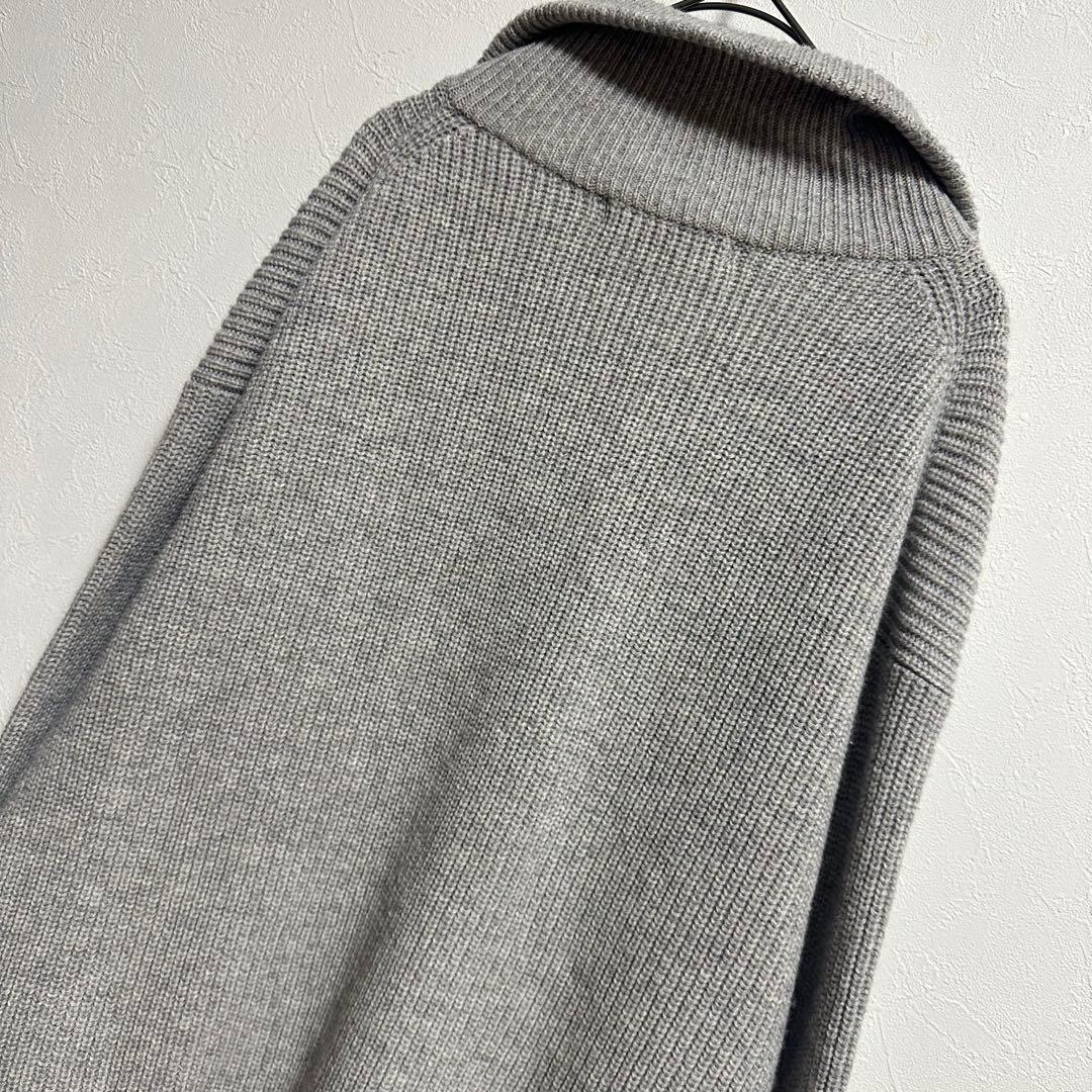 【23区】カシミヤブレンド ジップアップ ニットブルゾン ウール　グレー