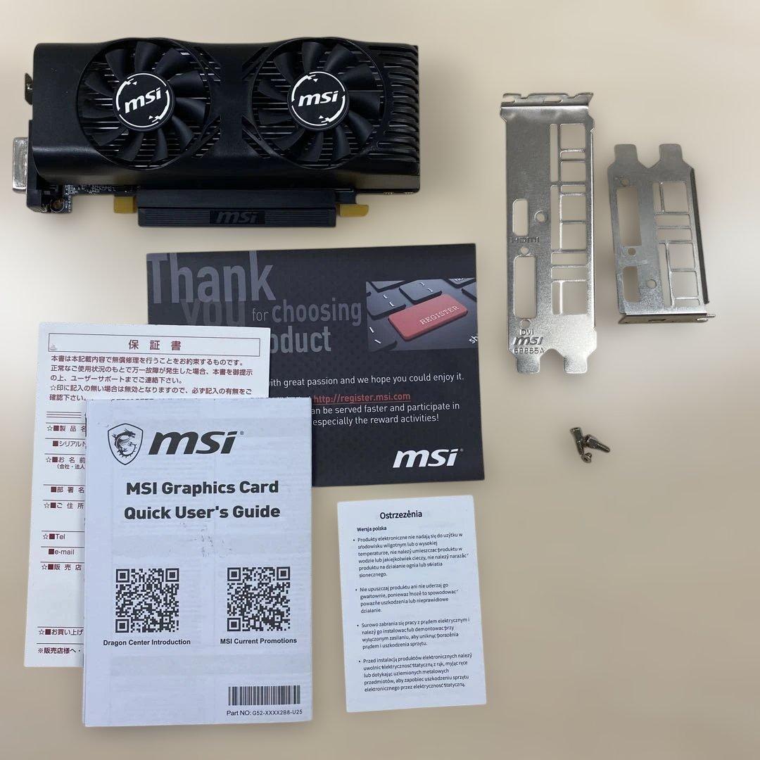 【中古】msi geforce GTX 1650 4GT LP