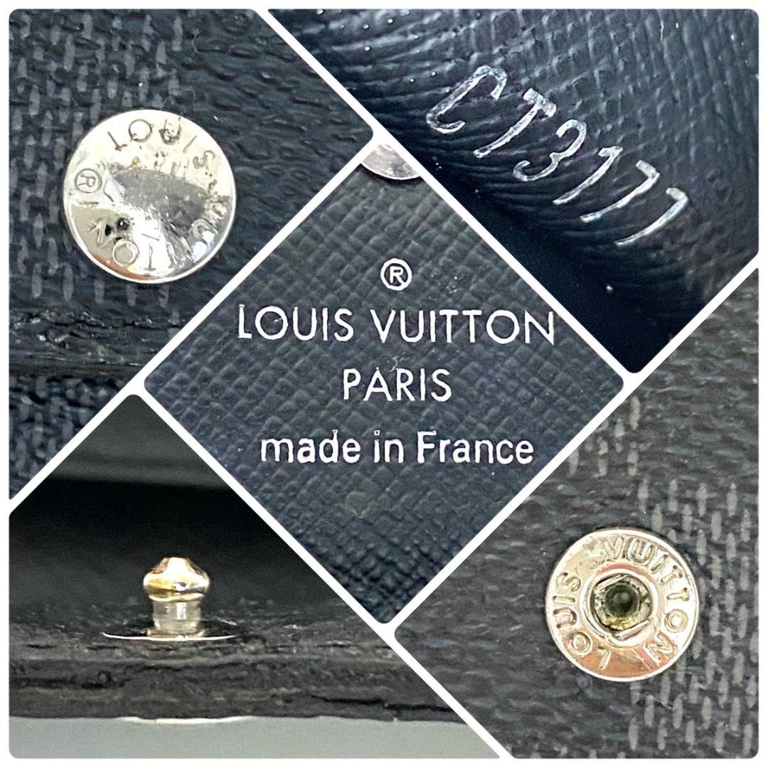 ルイ ヴィトン◎ミュルティクレ6 ダミエ グラフィット キーケース 6連 黒