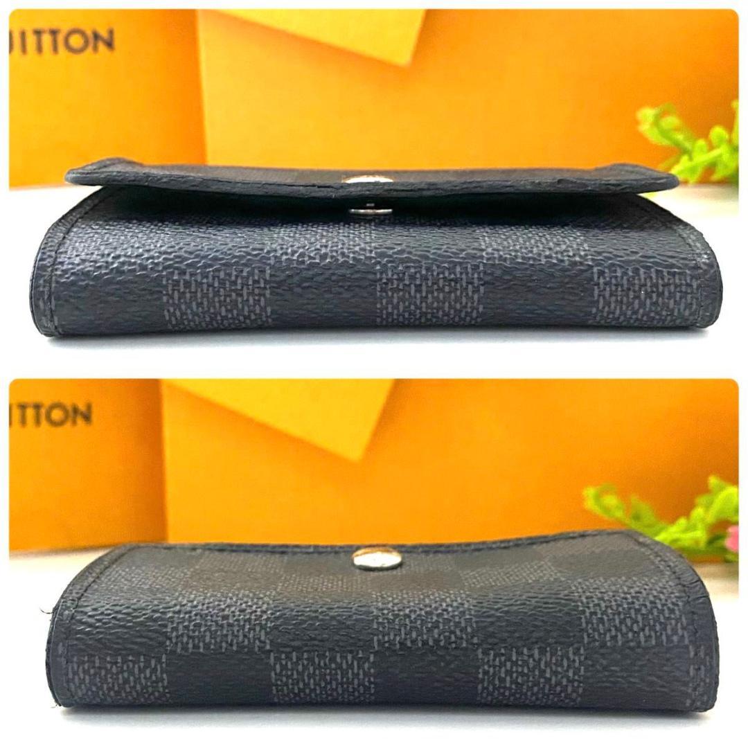 ルイ ヴィトン◎ミュルティクレ6 ダミエ グラフィット キーケース 6連 黒