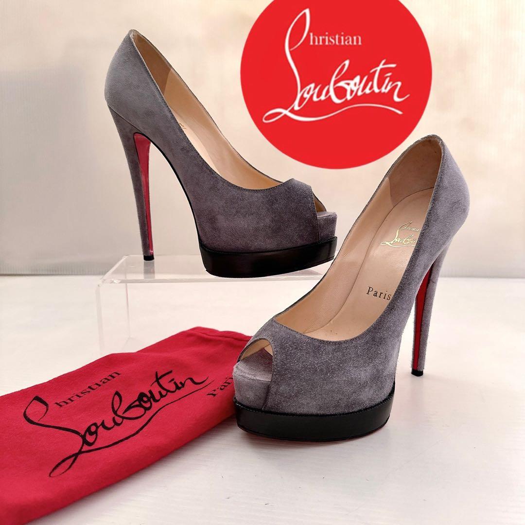 ルブタン　厚底　オープントゥ　ハイヒール　パンプス　サンダル　極美品　36.5