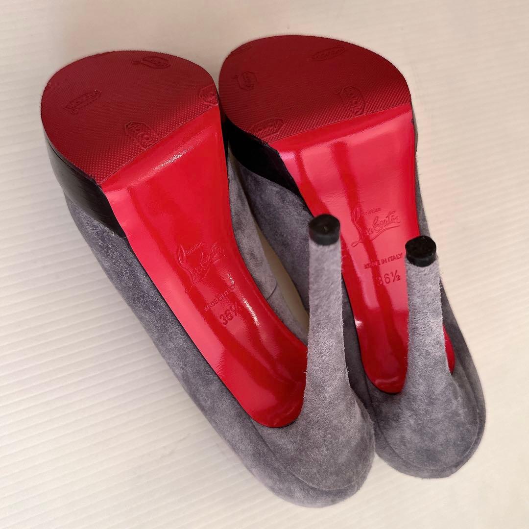 ルブタン　厚底　オープントゥ　ハイヒール　パンプス　サンダル　極美品　36.5